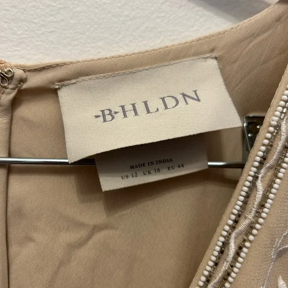 Anthropologie Beige Floral Embroidered Dress - Picture 9 of 11